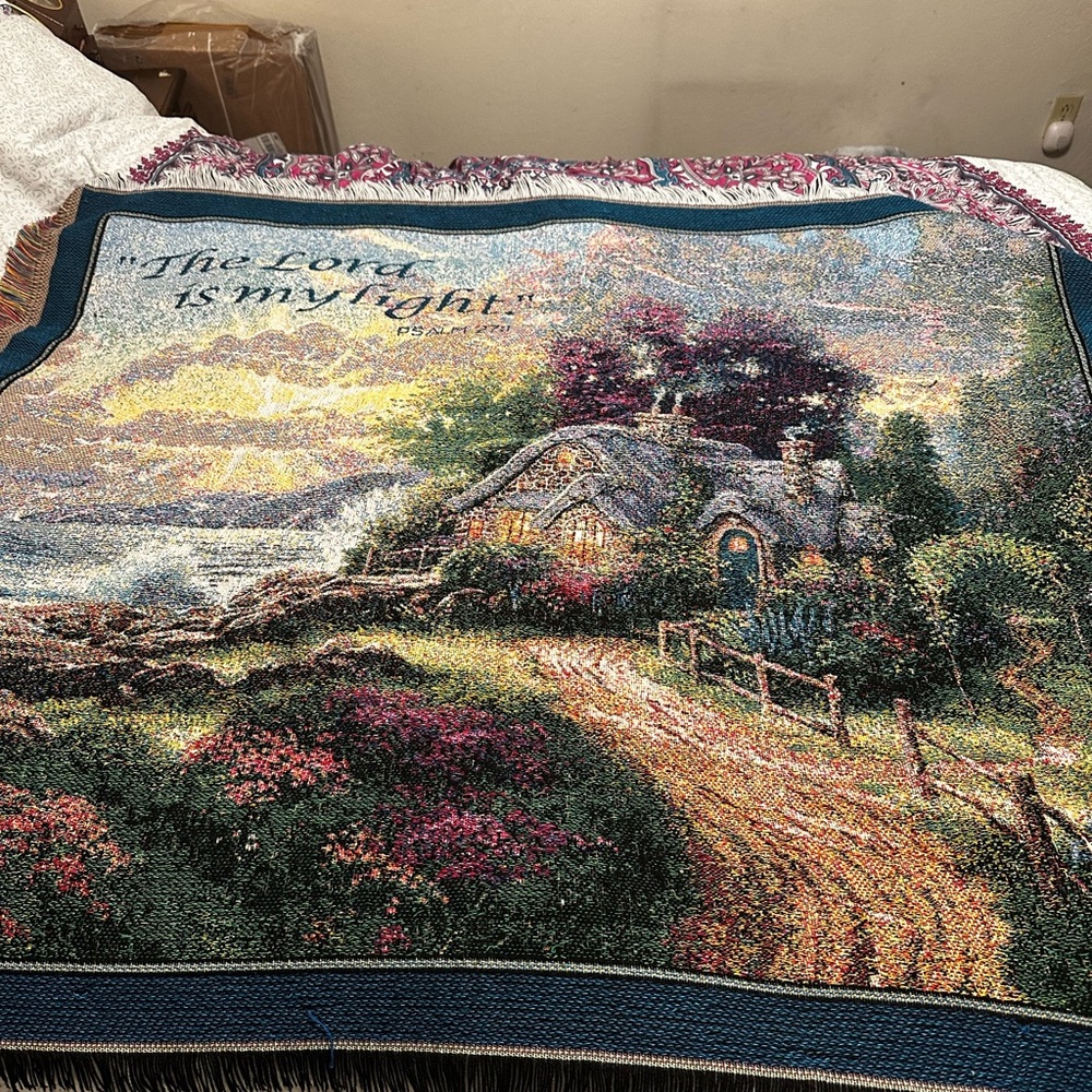 Thomas Kinkade Multicolor Tapestry